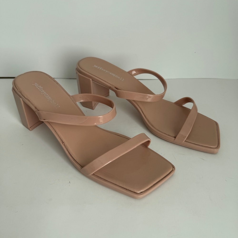 Jeffrey Campbell Tan Jelly Band‎ Sandal Size 9